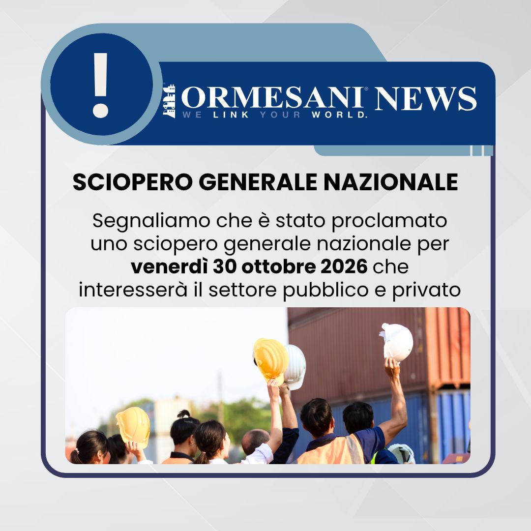 sciopero generale nazionale 30 ottobre 2026