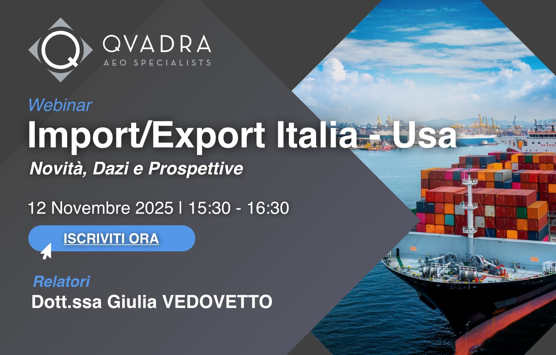 WEBINAR: IMPORT EXPORT ITALIA USA